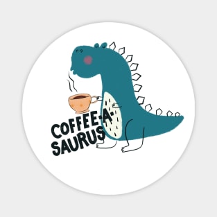 Coffee-a-saurus T_Rex Dinosaur Magnet